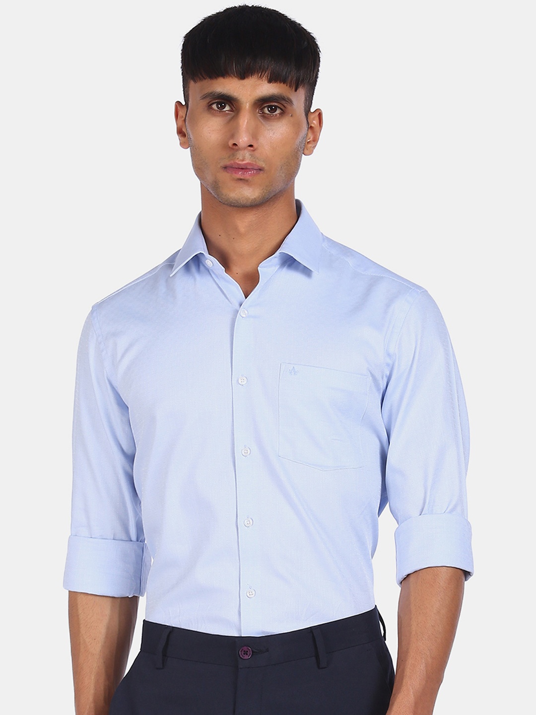 

Arrow Men Blue Slim Fit Opaque Cotton Formal Shirt