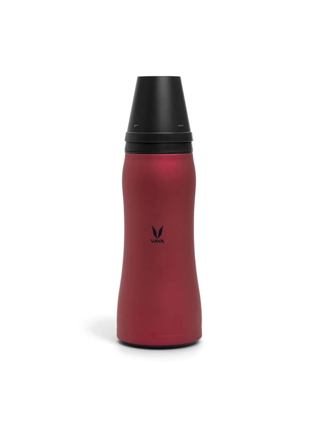 

Vaya Red And Black Solid Stainless Steel Vaccum Insulated Flask