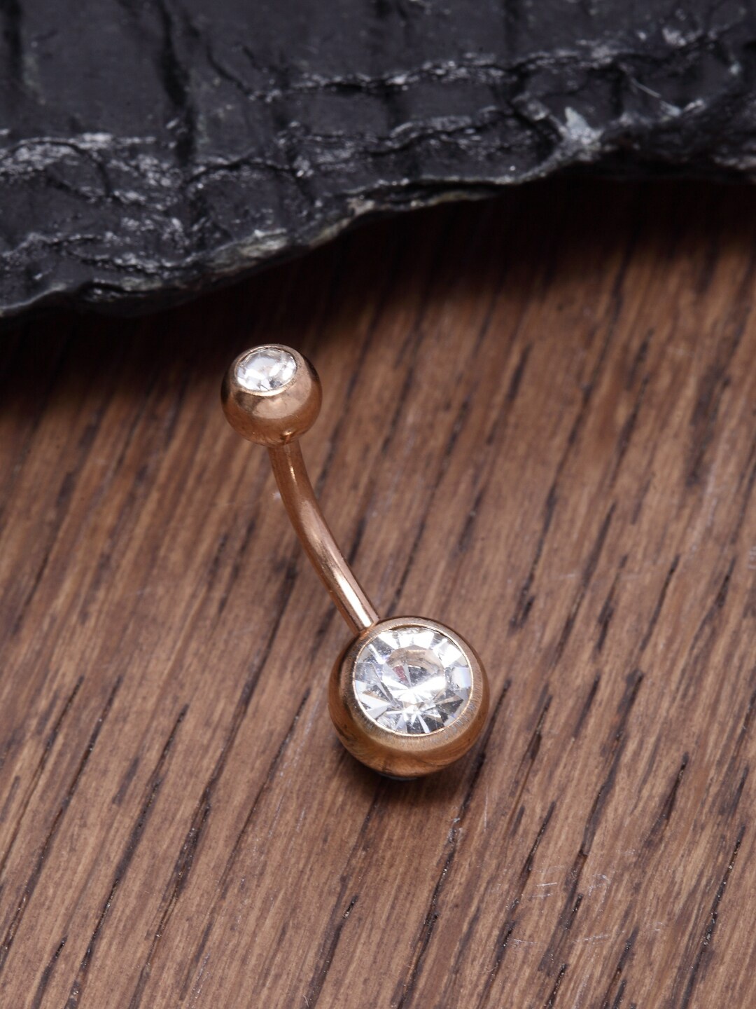 

Ferosh Rose Gold-Toned Carla Stone Belly Button Ring