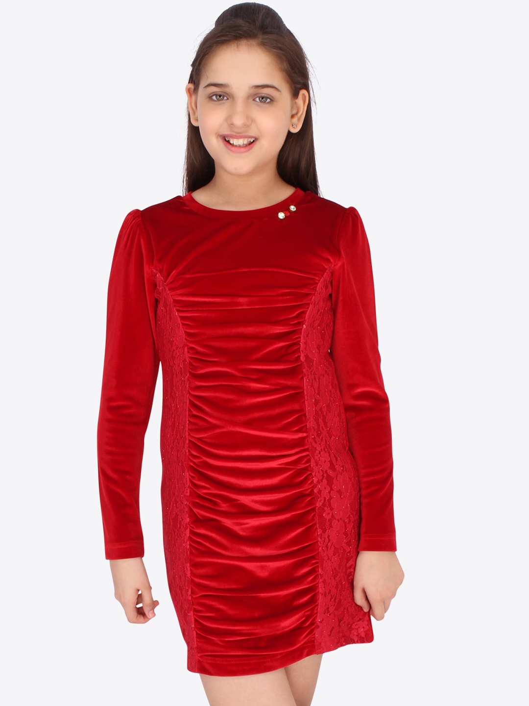 

CUTECUMBER Red Sheath Dress