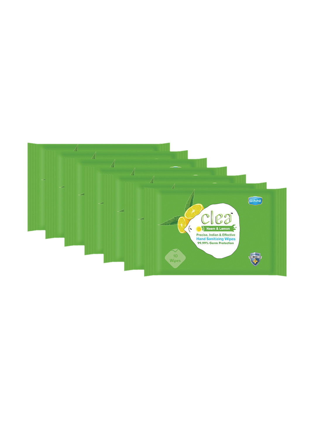 

Clea Pack of 7 99.99% Germ Kill Formula Hand Sanitizing Wipes (10 Wipes Per Pack), White