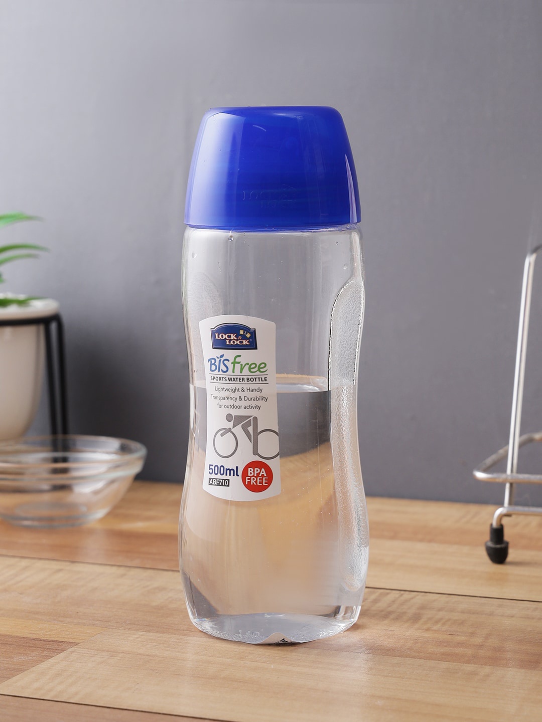 

Lock & Lock Unisex Transparent & Blue Solid Water Bottle