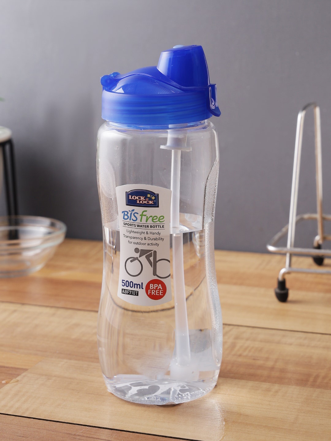 

Lock & Lock Transparent and Blue Solid Sports Water Bottle