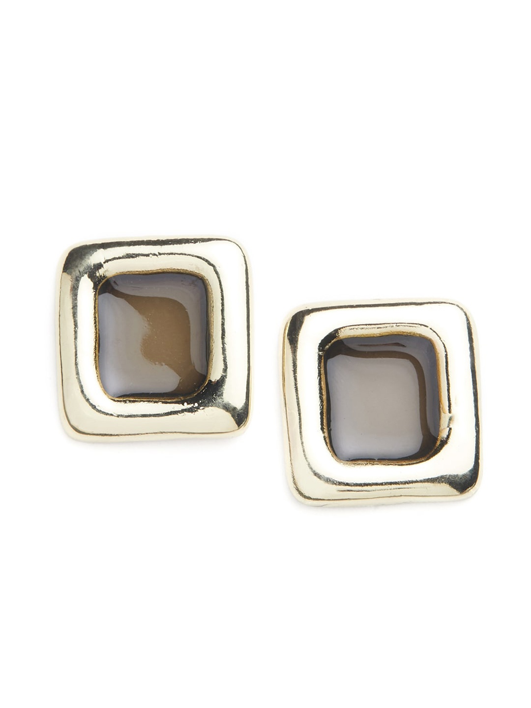 

Blisscovered Brown Contemporary Studs Earrings