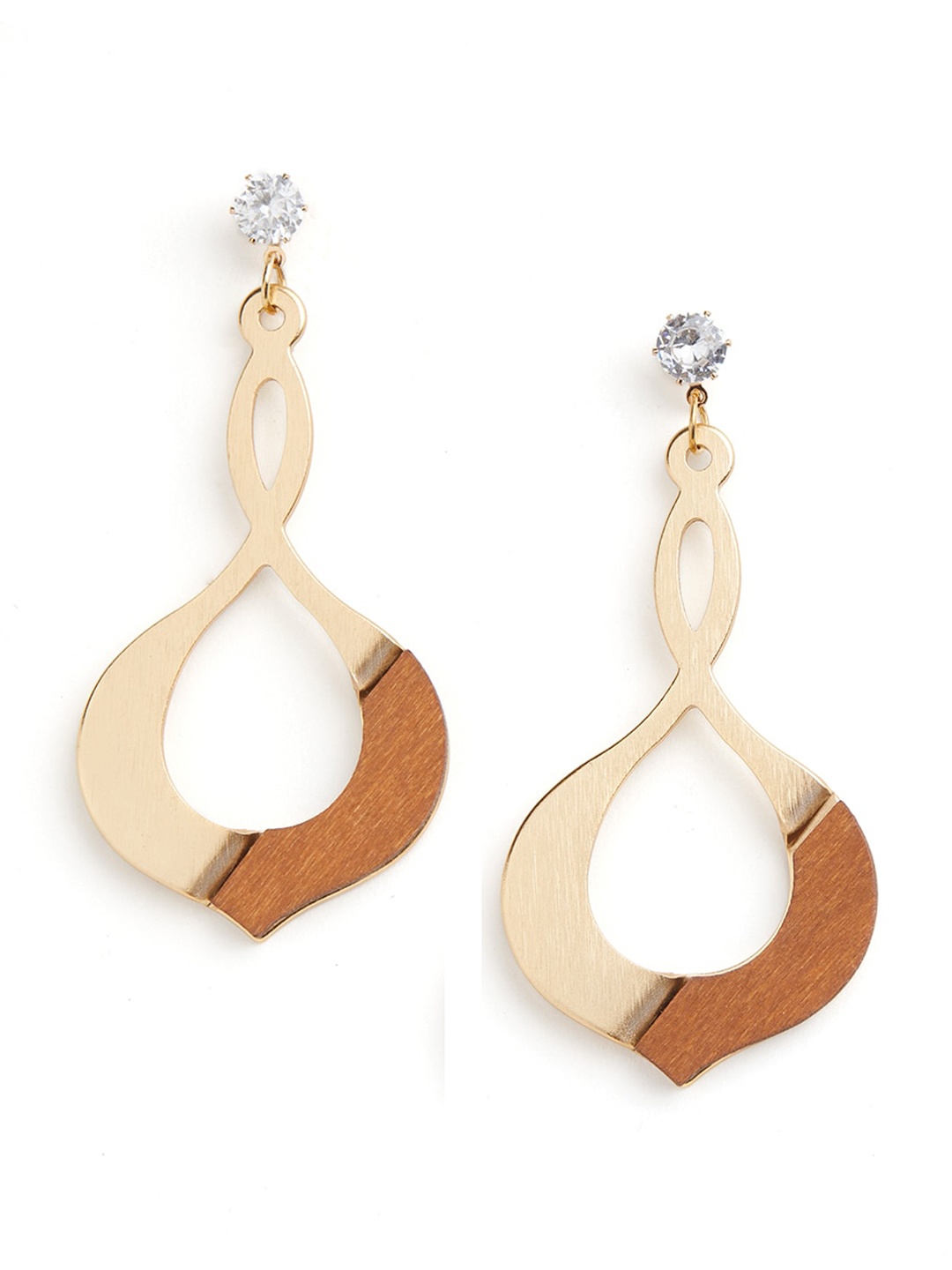 

Blisscovered Brown Contemporary Drop Earrings