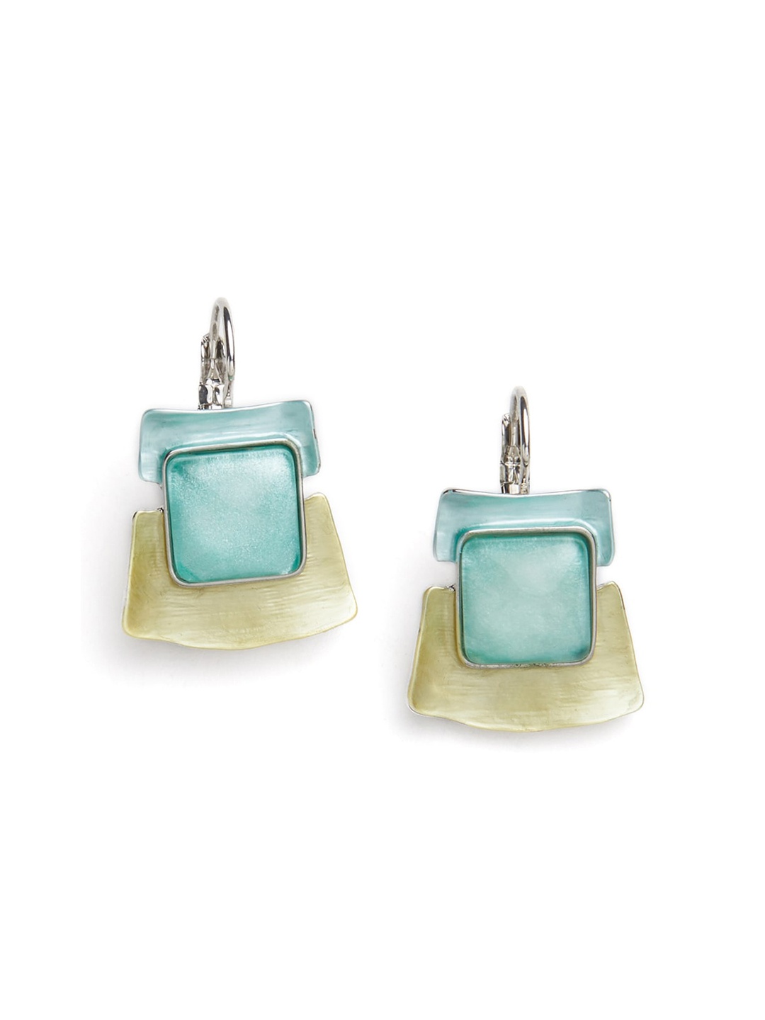 

Blisscovered Silver-Toned & Blue Contemporary Studs Earrings