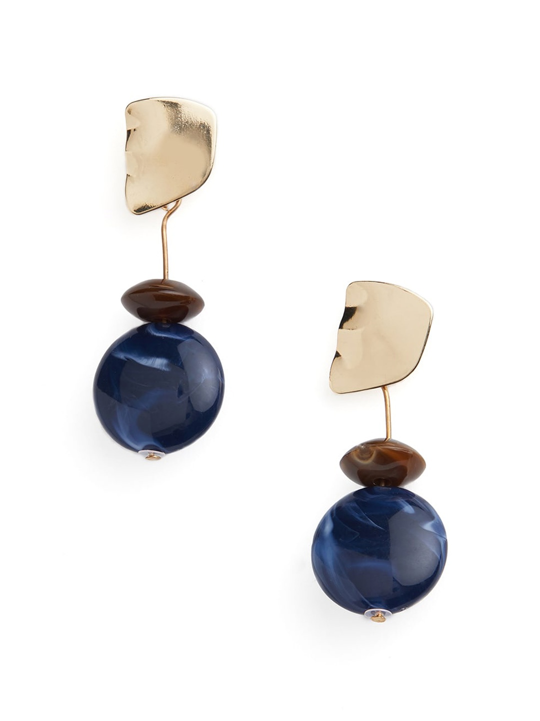 

Blisscovered Blue Contemporary Drop Earrings