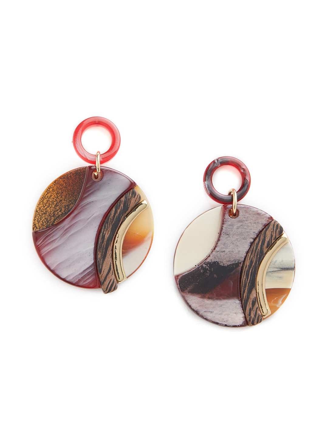 

Blisscovered Multicoloured Circular Drop Earrings, Multi