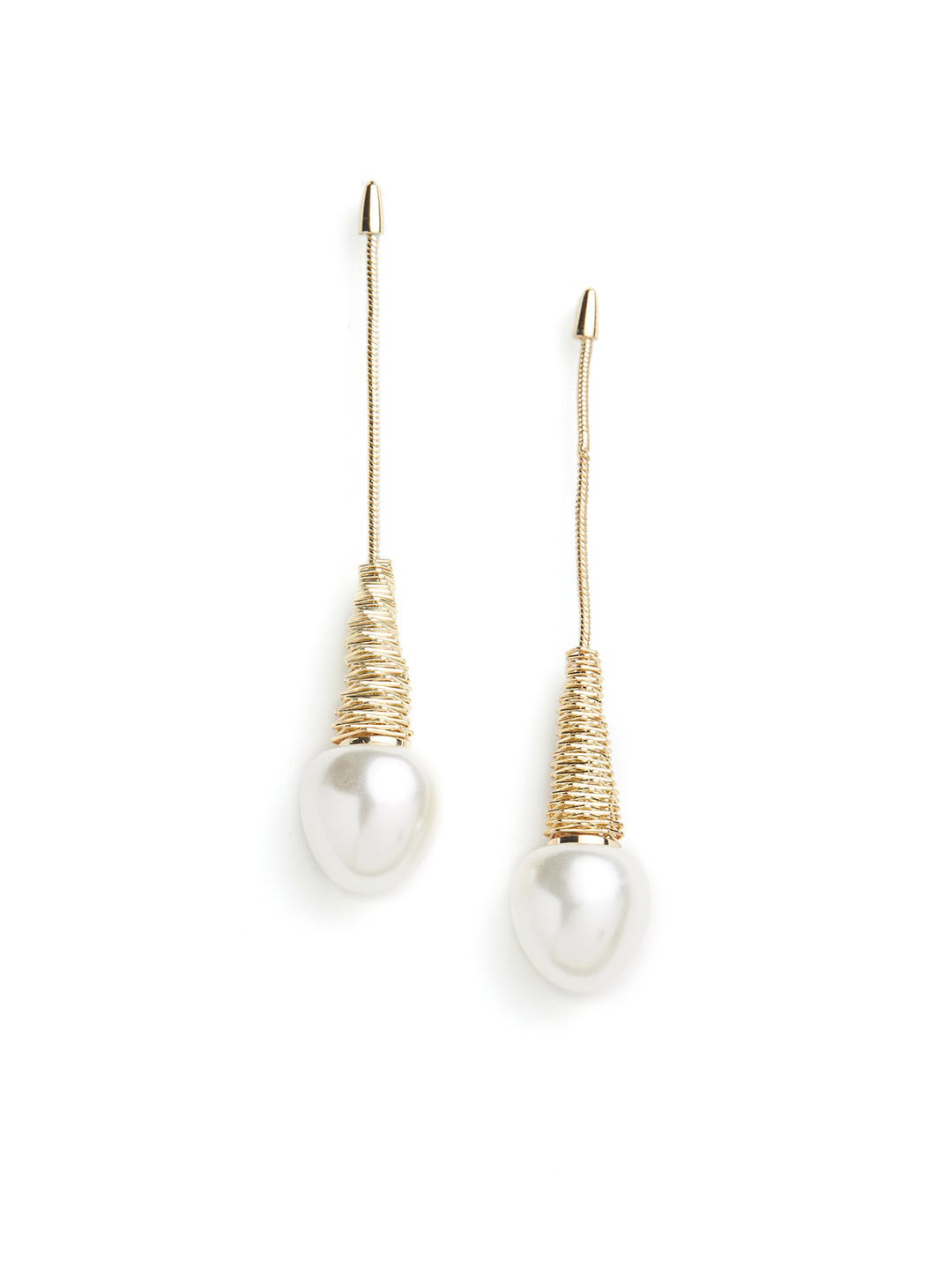 

Blisscovered Gold-Toned Contemporary Drop Earrings