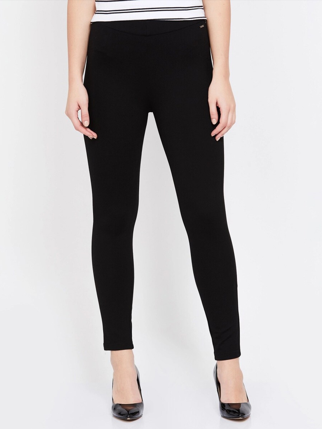 

Xpose Women Black Solid Skinny-Fit Treggings