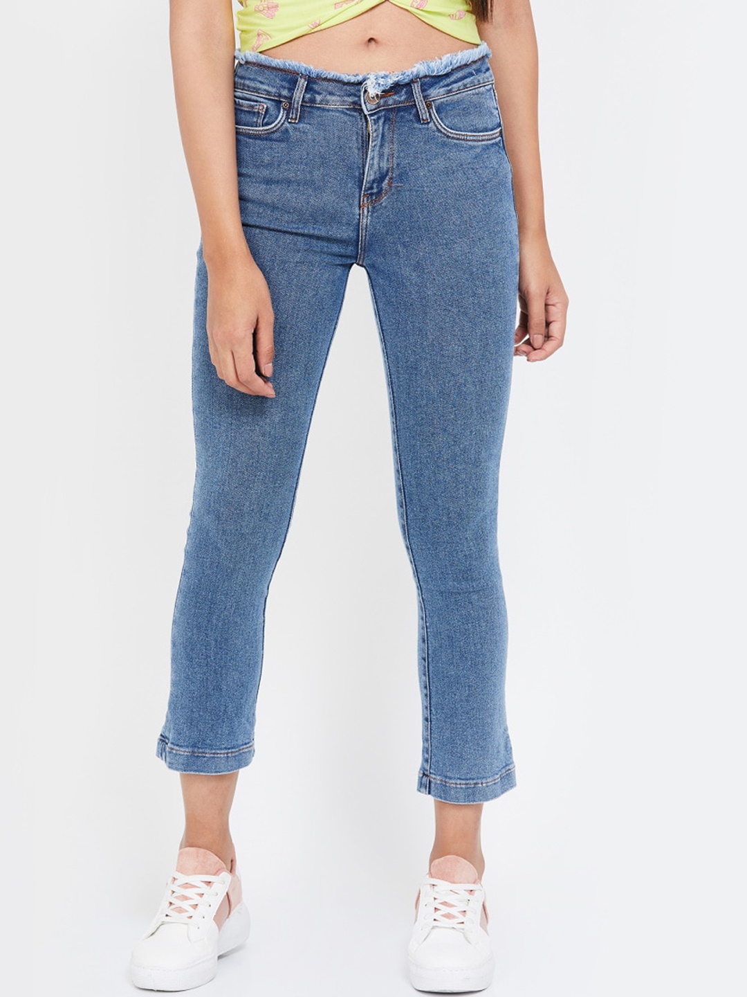 

Xpose Women Blue Comfort Bootcut High-Rise Stretchable Jeans