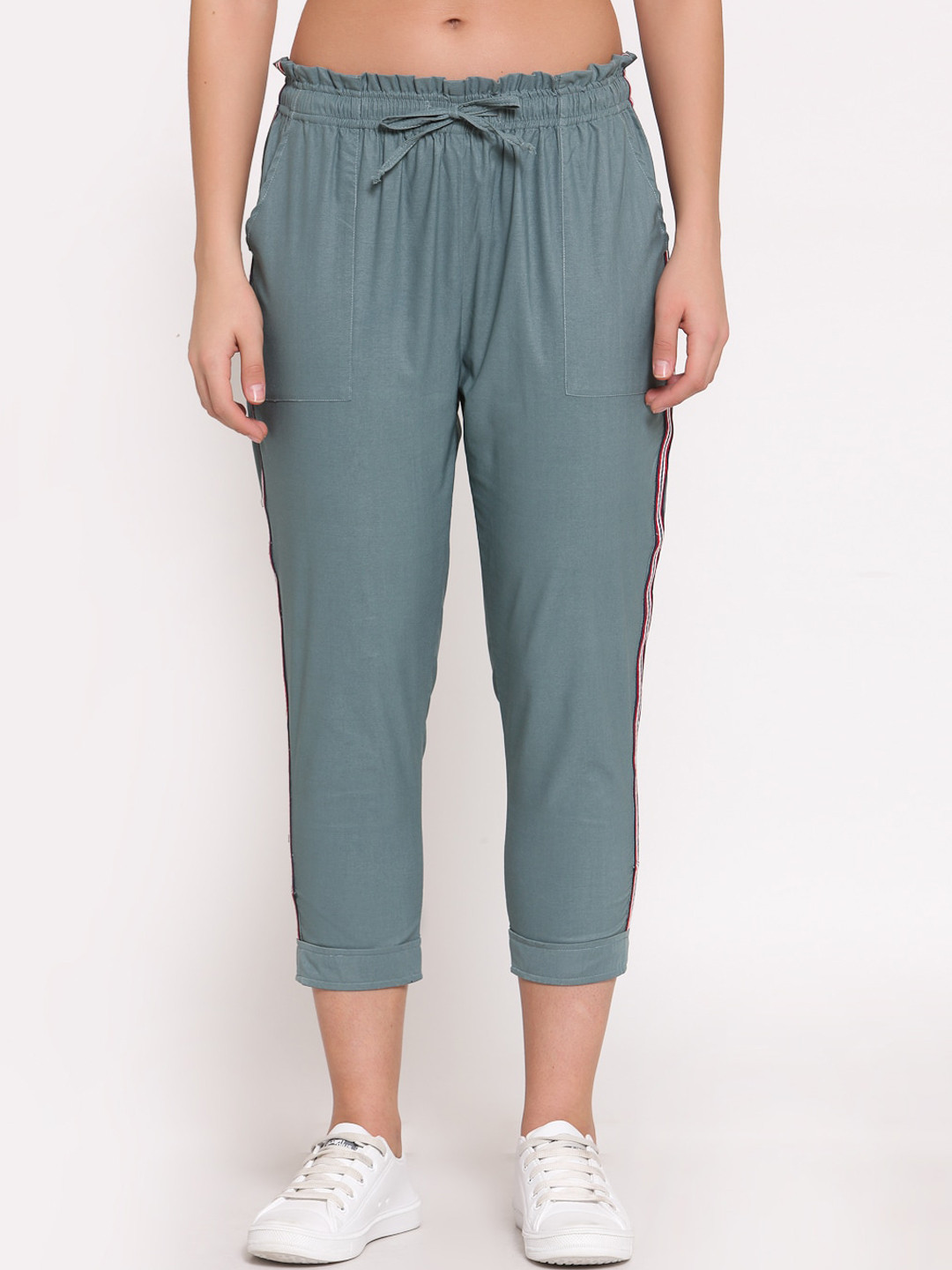

LUCERO Women Grey Slim Fit Joggers Trousers