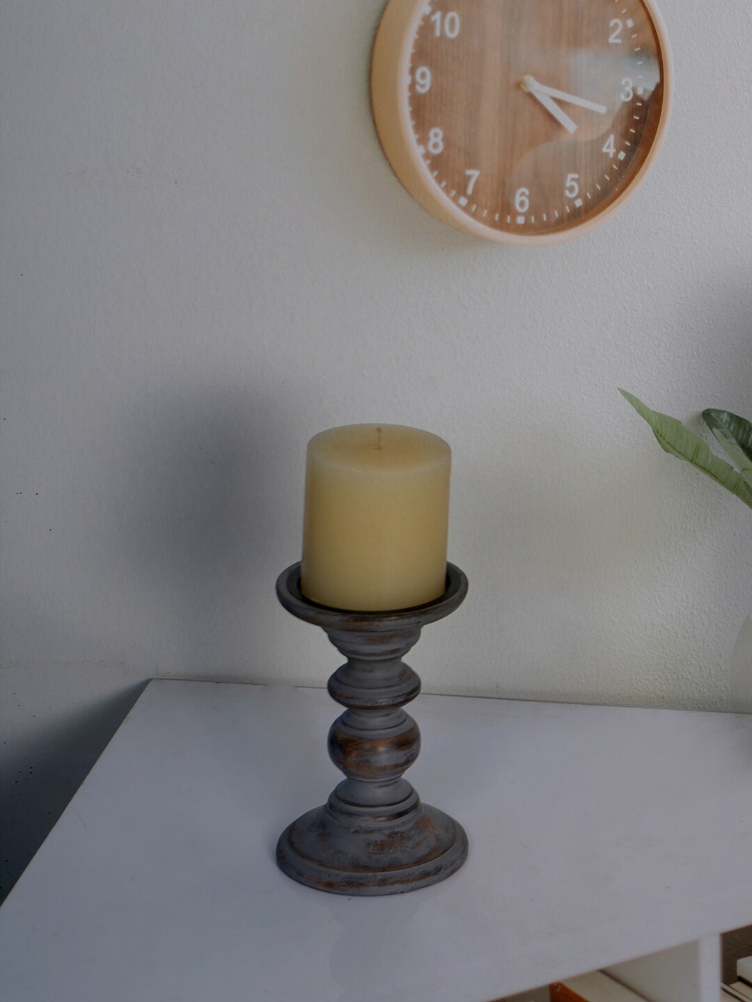 

Fos Lighting Grey Wooden Candle Holders 6 inches
