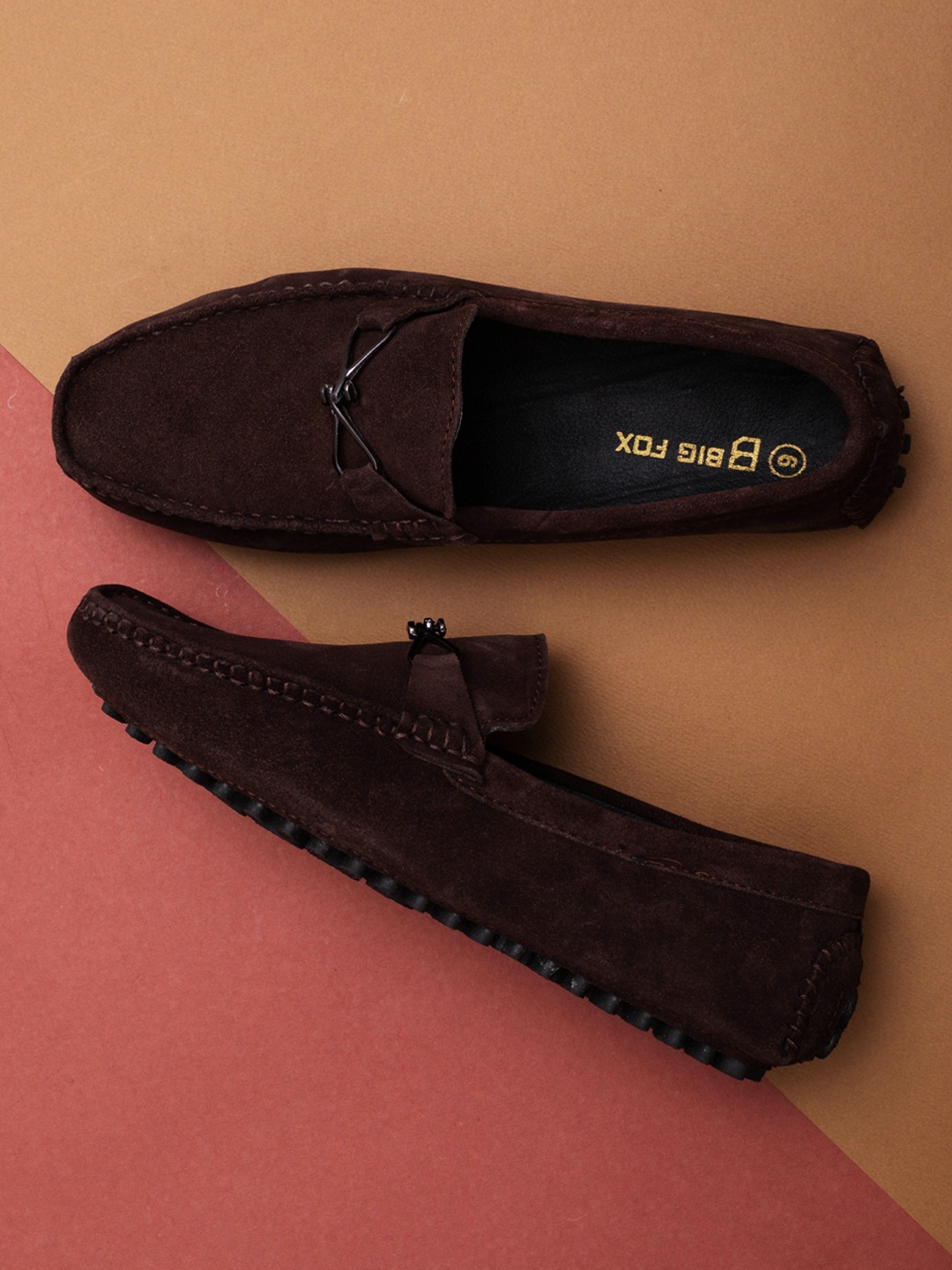 

Big Fox Men Brown Suede Loafers