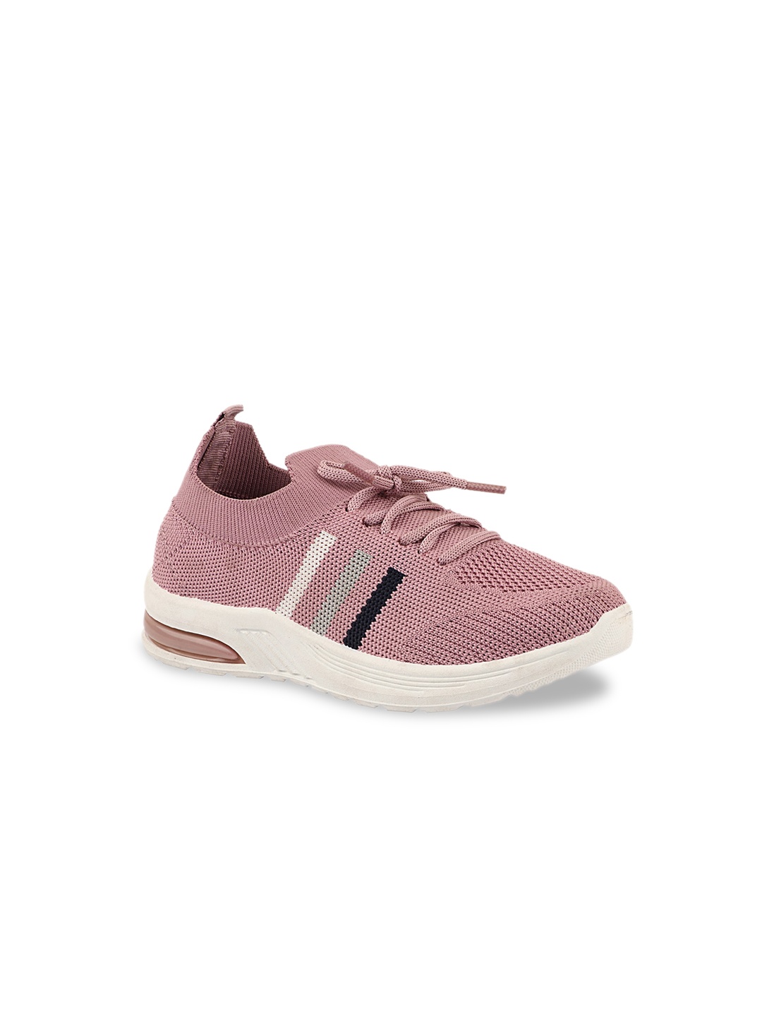 

Shoetopia Girls Peach-Coloured Woven Design Sneakers