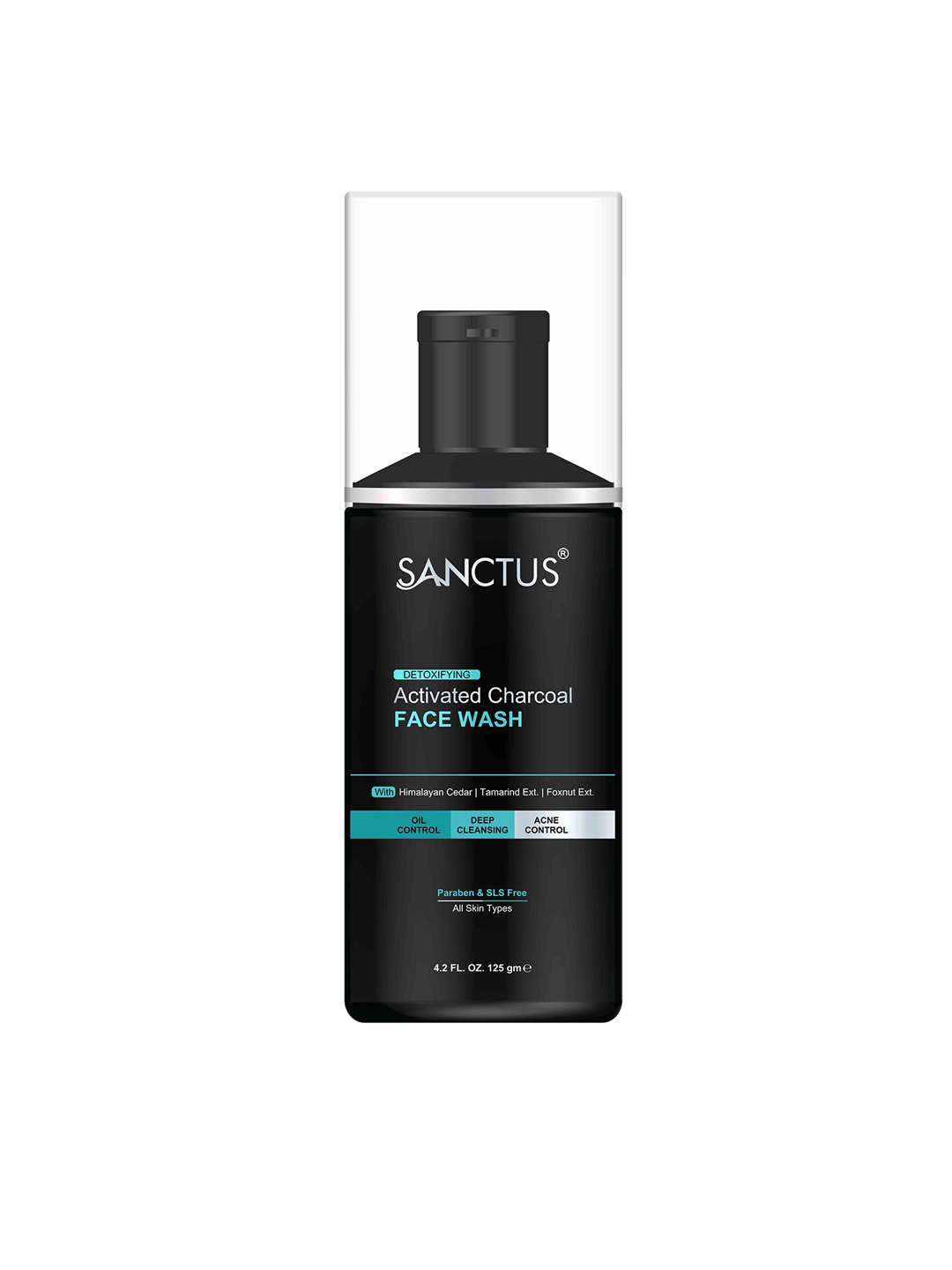 

Sanctus Men Activated Charcoal Face Wash-125 gm, Black