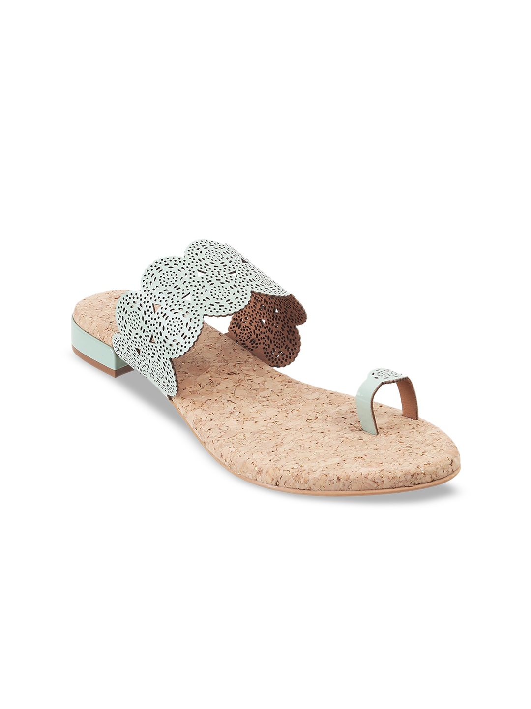 

Metro Women Green Embellished One Toe Flats