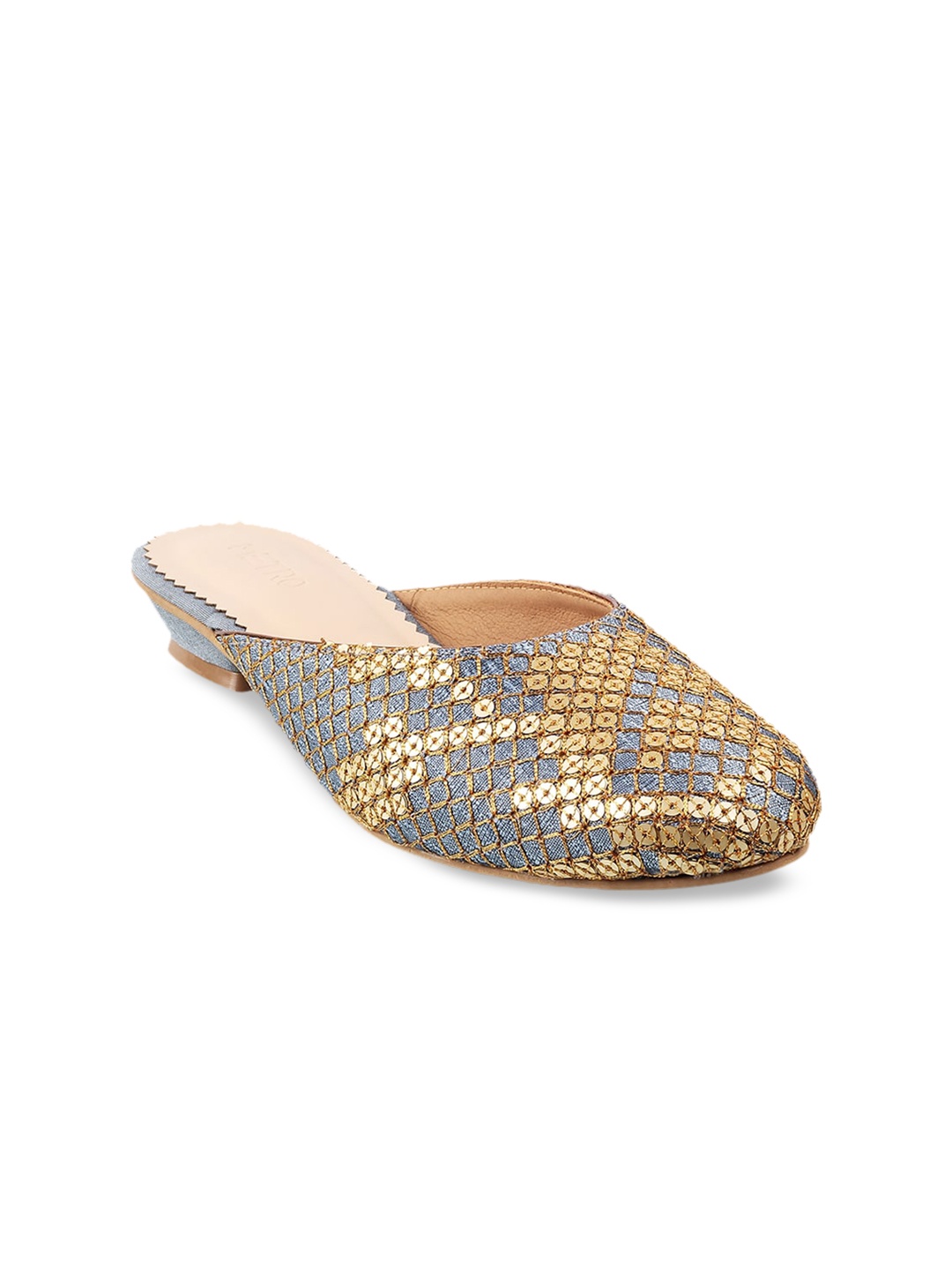 

Metro Women Grey Printed Mules Flats