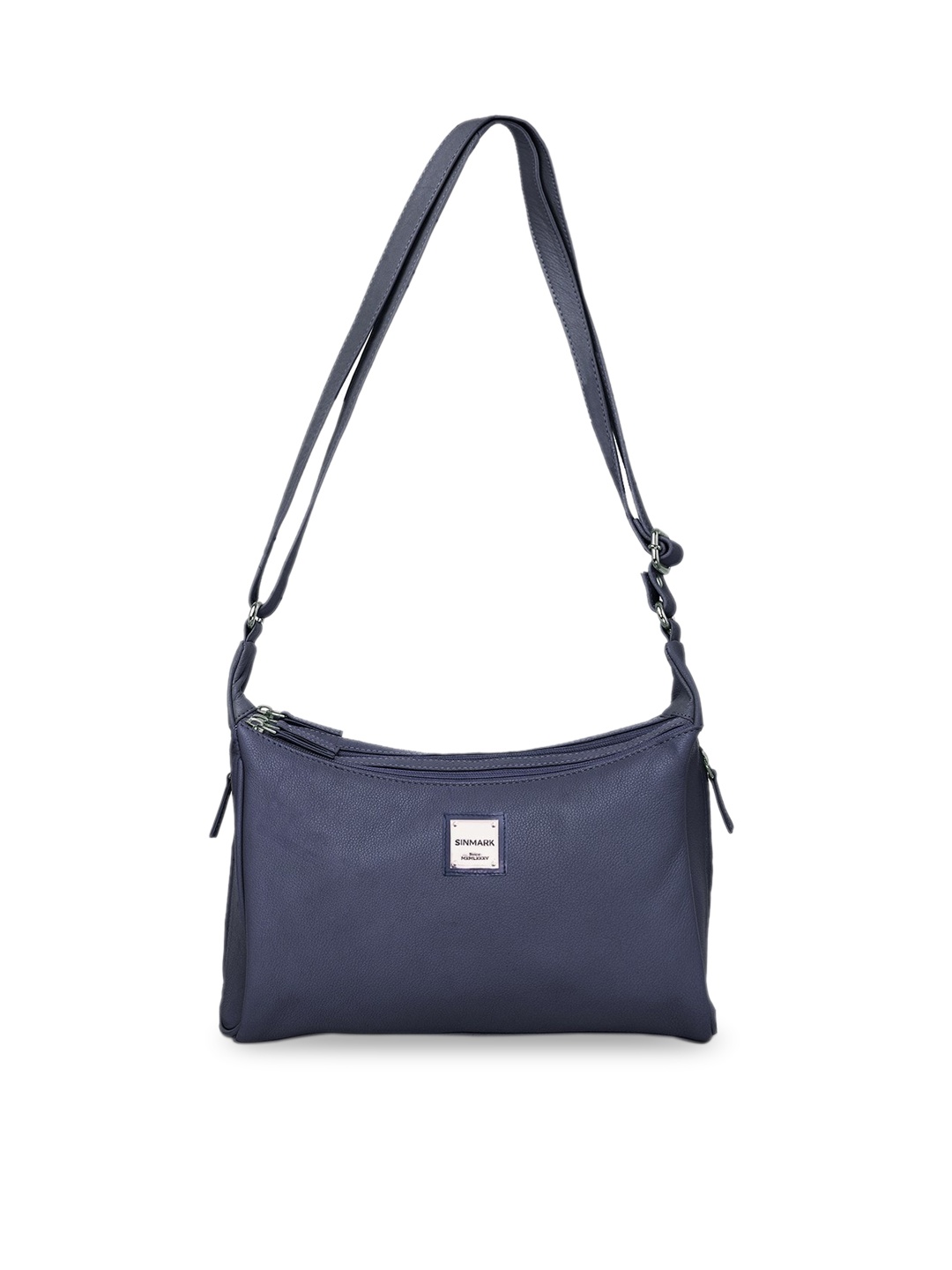 

WildHorn Blue Leather Structured Sling Bag