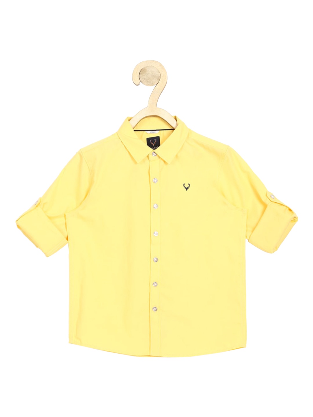 

Allen Solly Junior Boys Yellow Slim Fit Opaque Casual Shirt