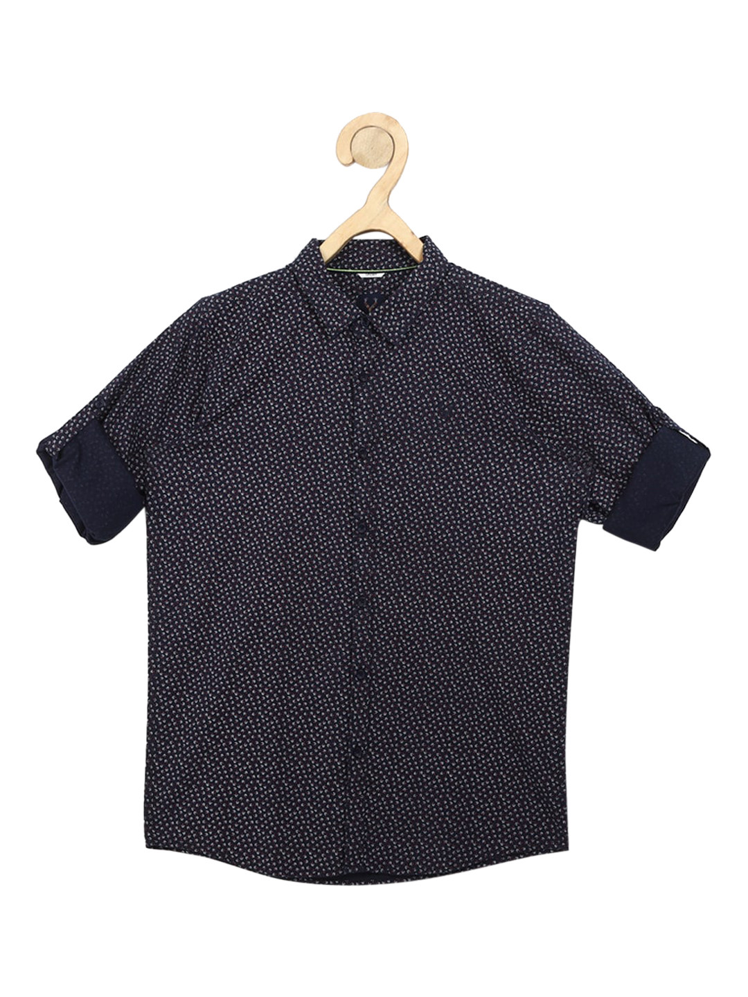

Allen Solly Junior Boys Navy Blue Slim Fit Opaque Printed Casual Shirt