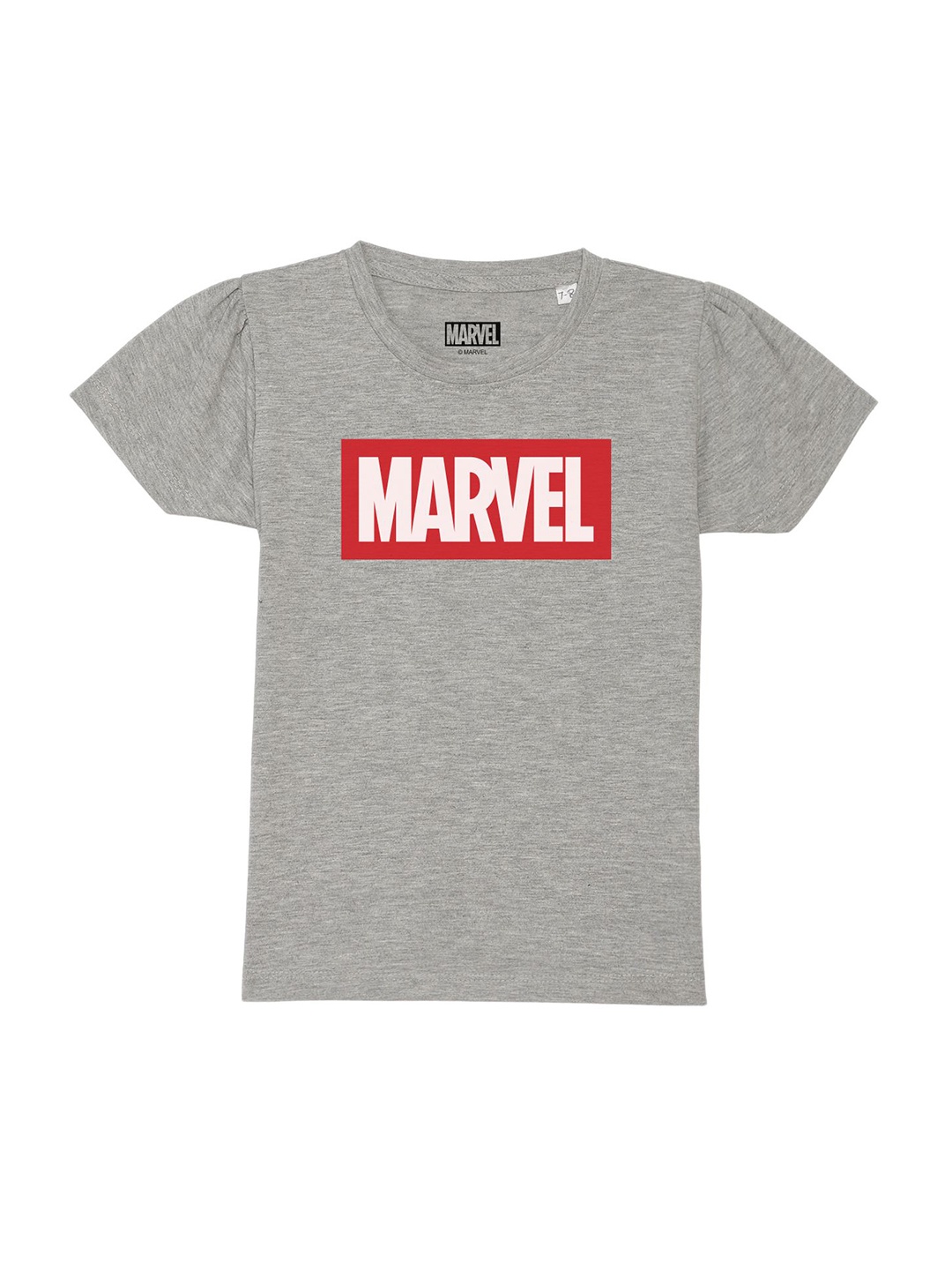 

Marvel by Wear Your Mind Girls Grey Marvel Printed T-shirt