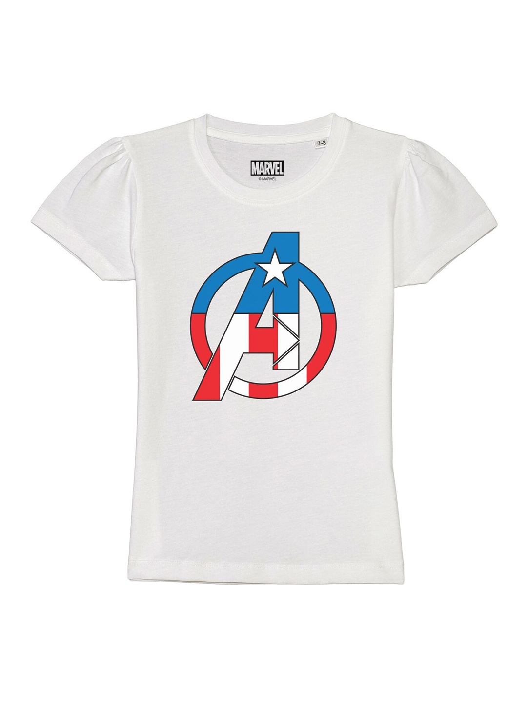 

Marvel by Wear Your Mind Girls White Marvel Avengers T-shirt