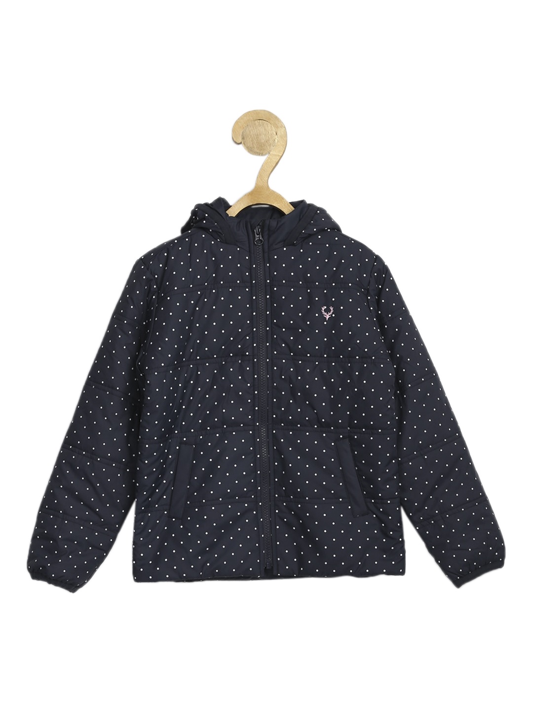 

Allen Solly Junior Girls Navy Blue Bomber Jacket