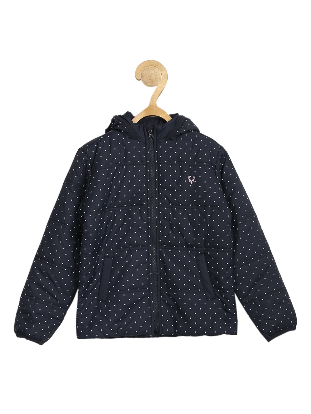 

Allen Solly Junior Girls Navy Blue Bomber Jacket