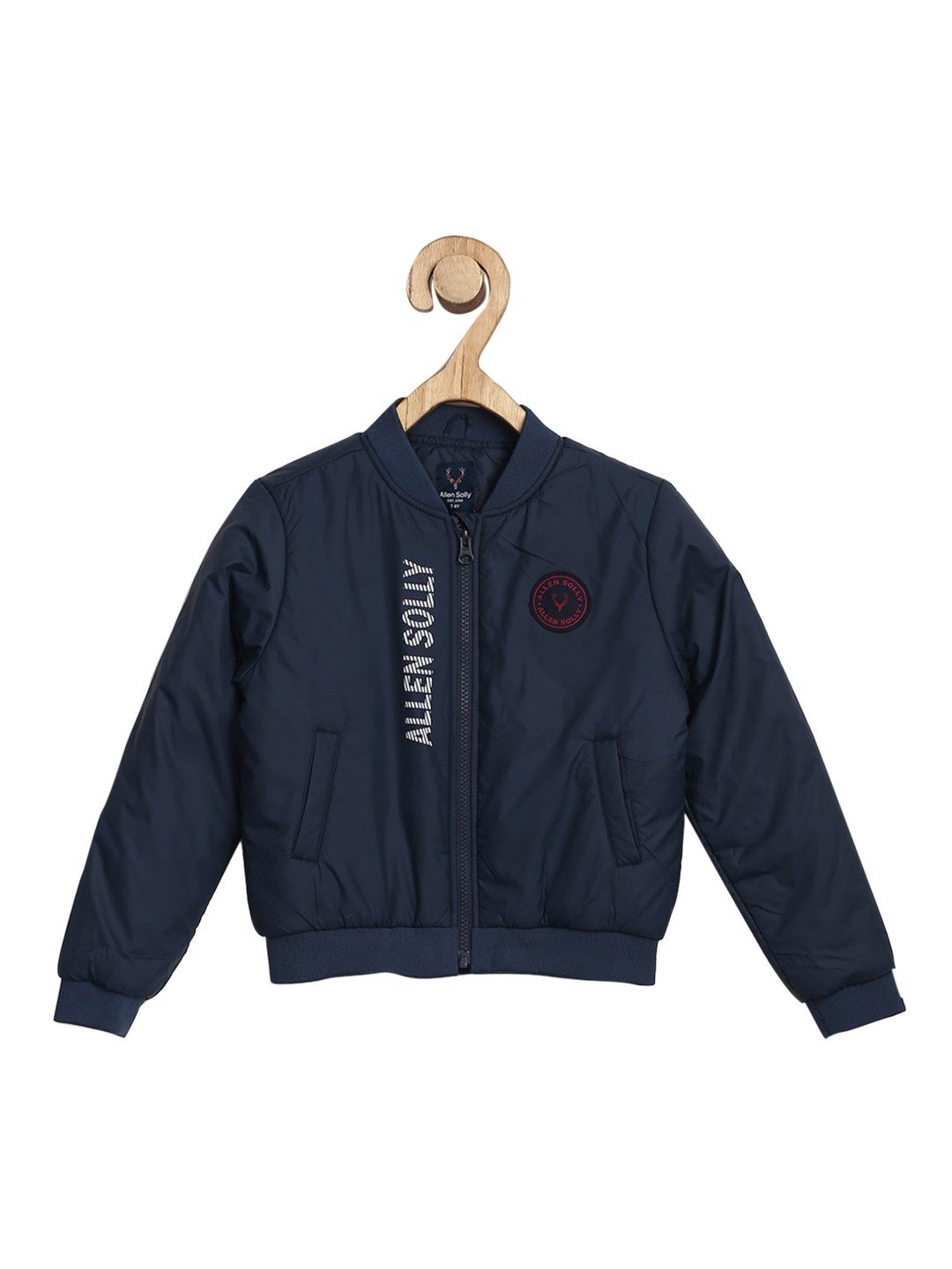 

Allen Solly Junior Boys Navy Blue Bomber with Patchwork Jacket