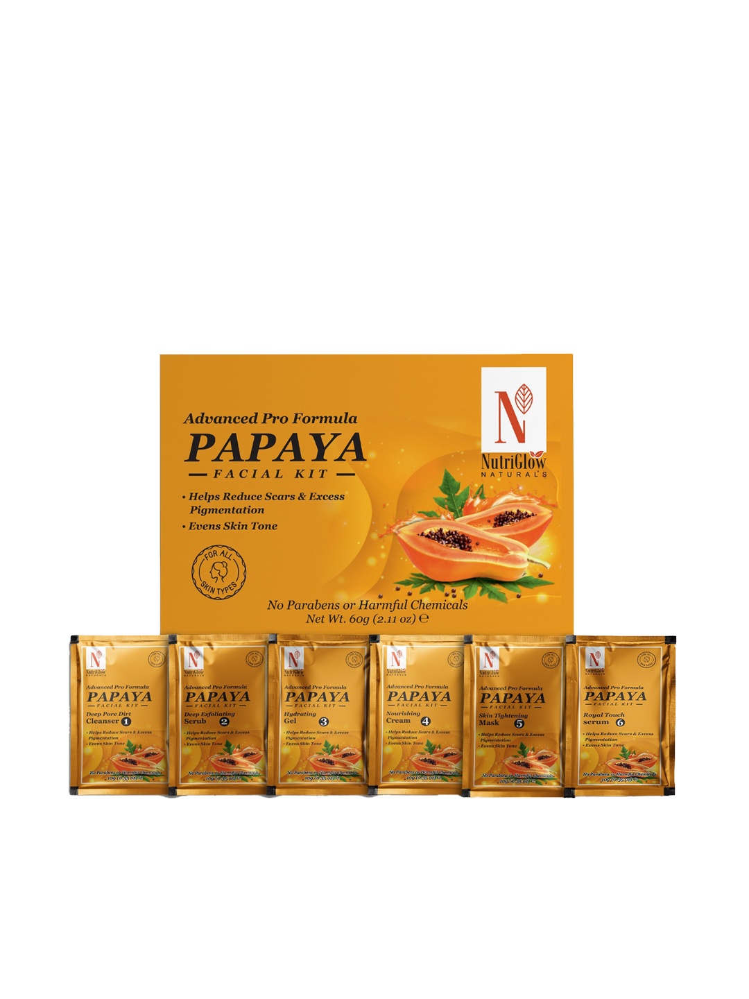 

NutriGlow Naturals Sustainable Advanced Pro Formula Papaya Facial Kit, White