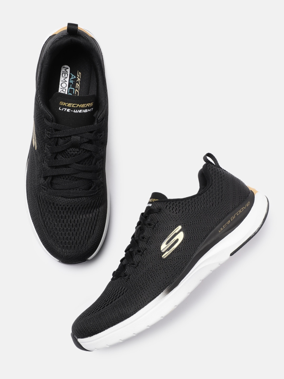 

Skechers Men Black Solid Regular Ultra Groove - Templar Sneakers