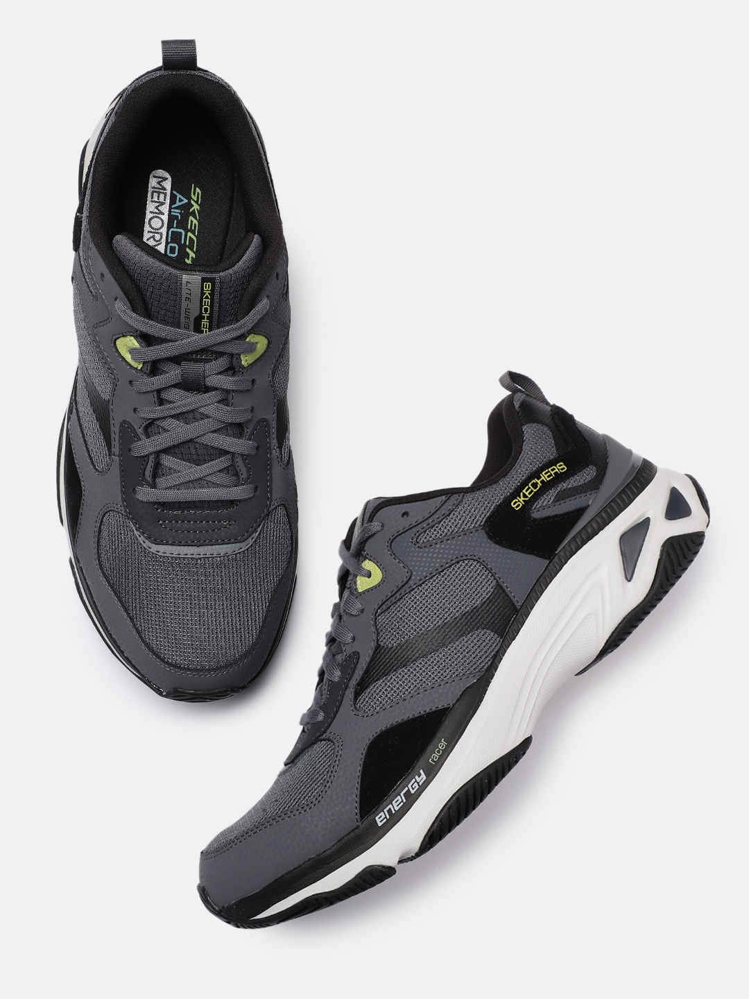 

Skechers Men Black Leather Energy Racer - Lindora Sneakers
