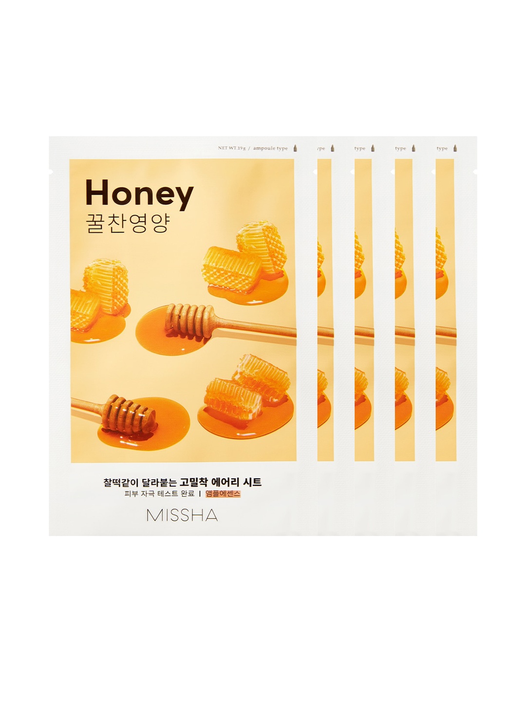 

MISSHA Set of 5 Airy Fit Sheet Mask, Yellow