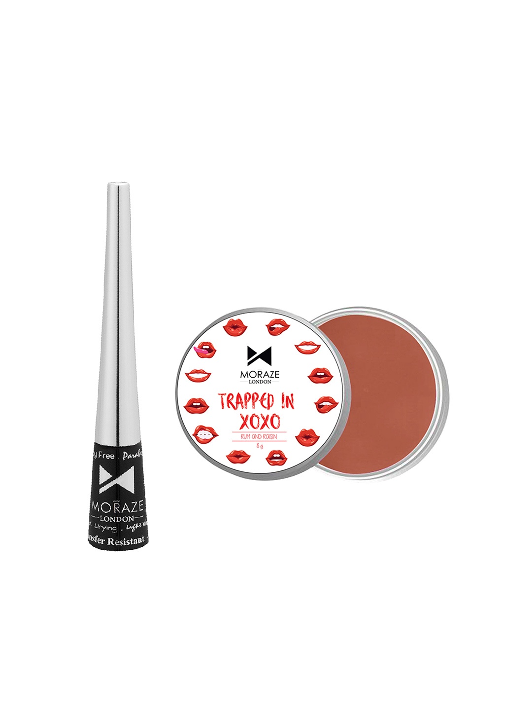 

Moraze Slay All Day Eyeliner and Rum & Raisin Lip Balm, Black