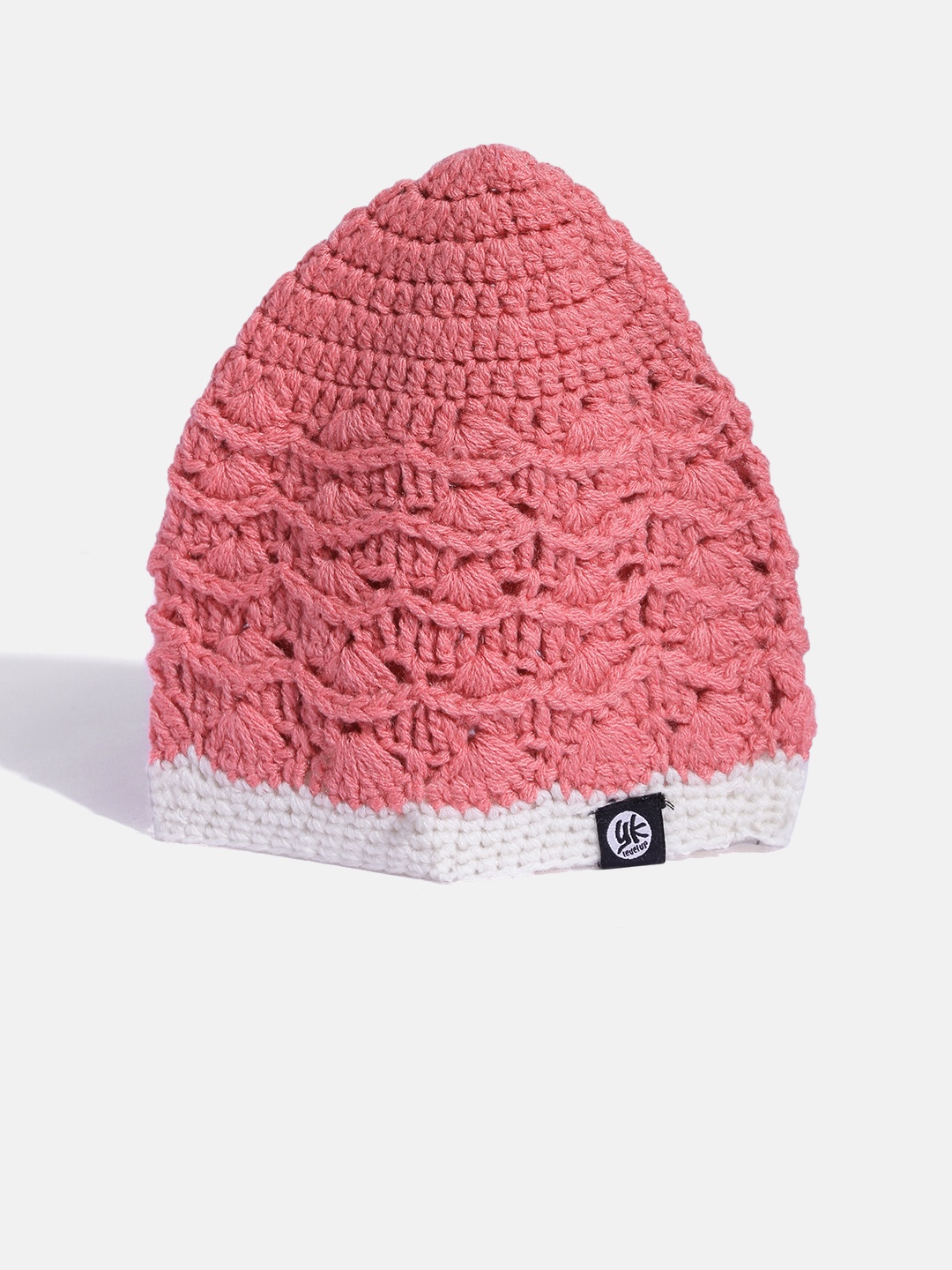 

YK Girls Dusty Pink Open Knit Beanie