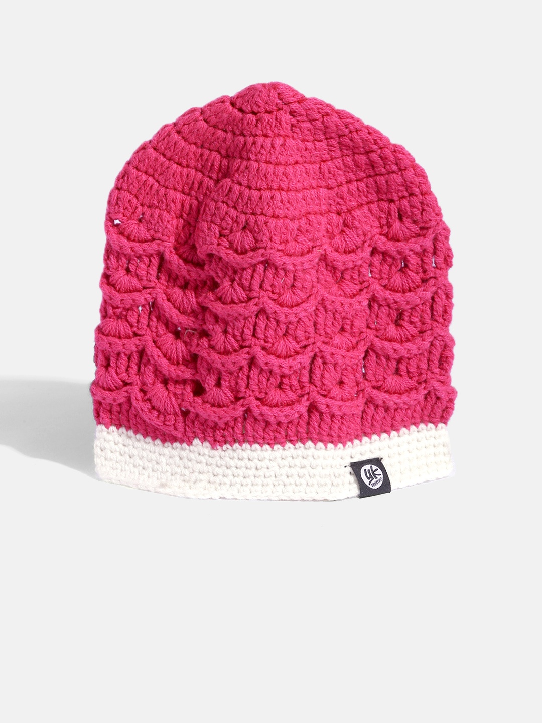 

YK Girls Pink Open Knit Beanie
