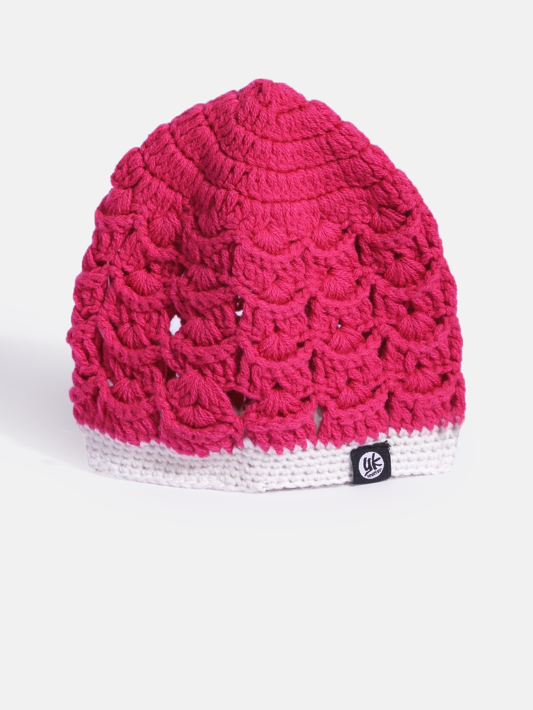 

YK Girls Pink Open Knit Beanie