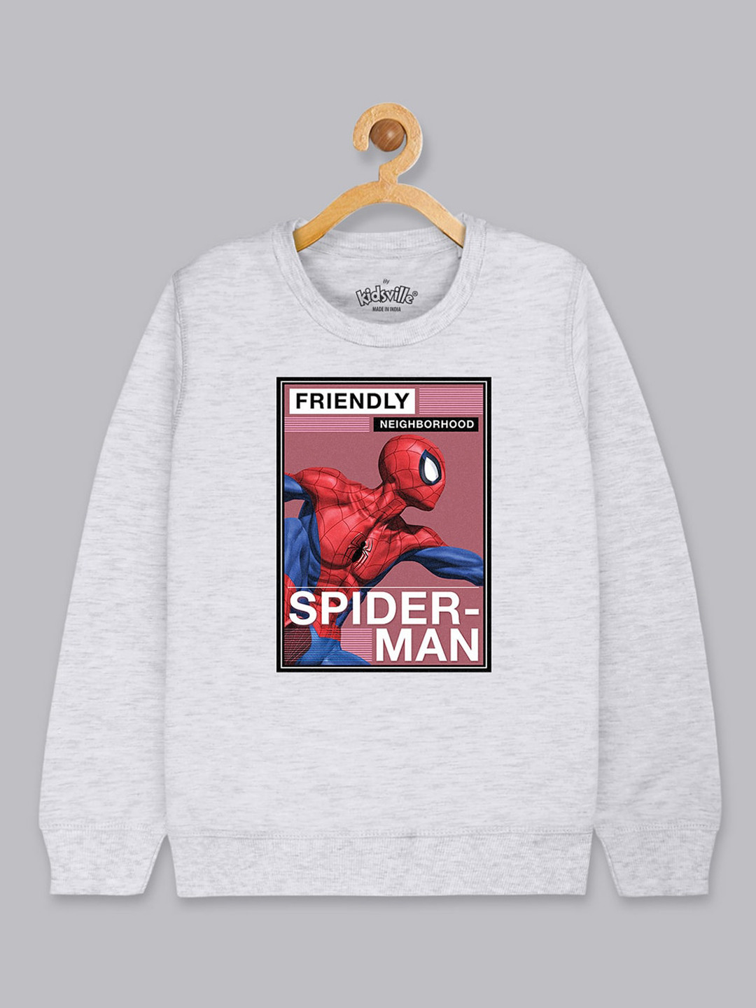 

Kids Ville Boys Grey Spiderman Printed Sweatshirt