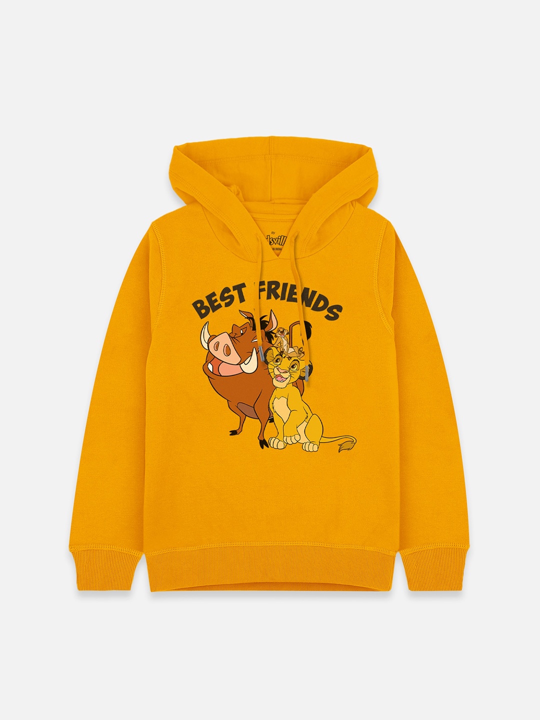 

Kids Ville Boys Yellow Lion King Printed Hooded Sweatshirt
