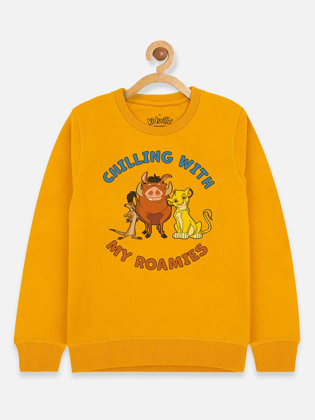 

Kids Ville Boys Yellow Lion King Printed Sweatshirt