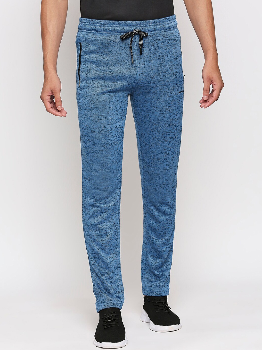 

Black Panther Men Blue & Black Self-Design Act-Fit Track Pants