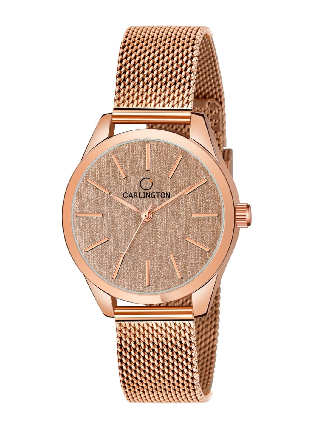 

CARLINGTON Women Rose Gold Dial & Stainless Steel Analogue Watch CT2001 RoseGold