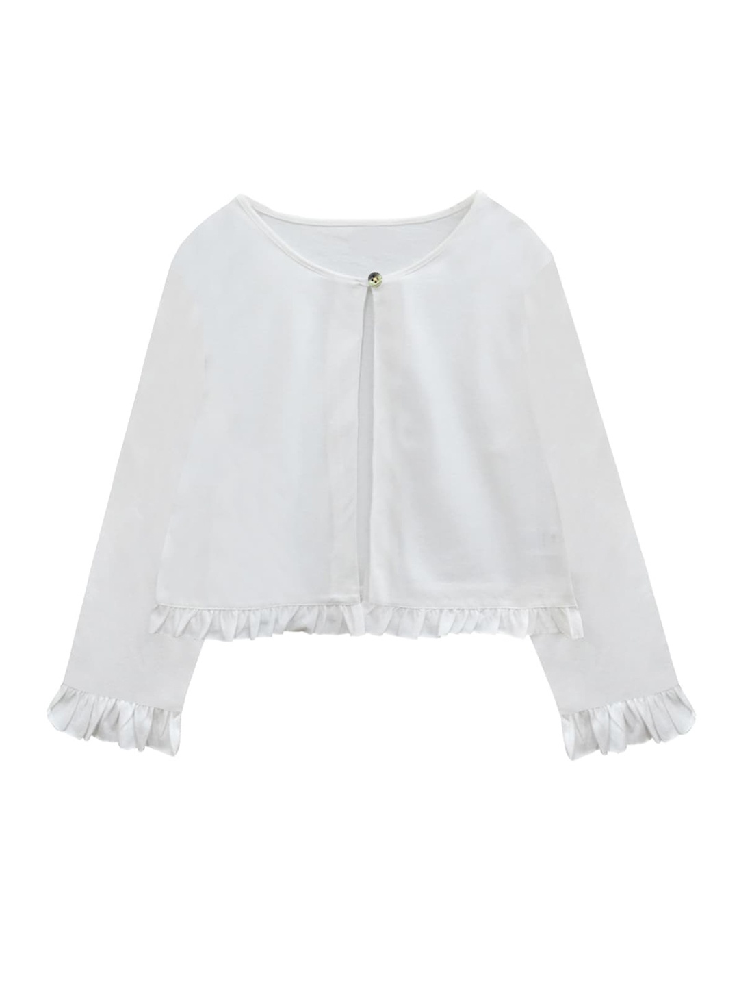 

A.T.U.N. Girls White Evie Jersey Pure Cotton Cardigan