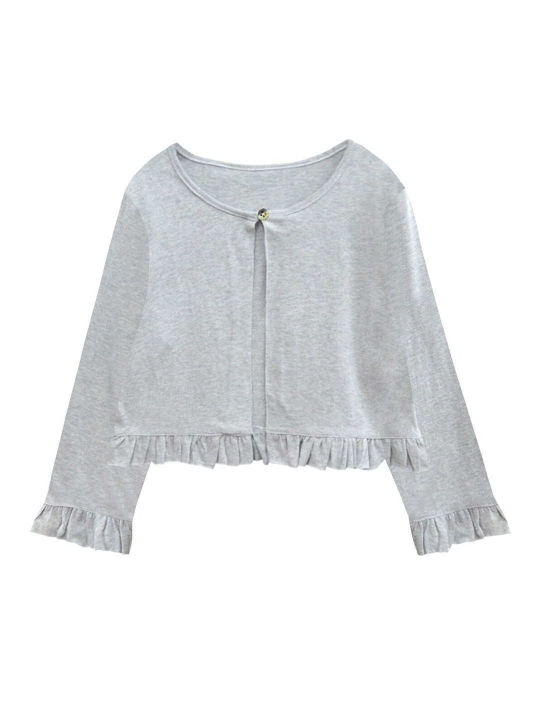 

A T U N Girls Grey Cotton Cardigan