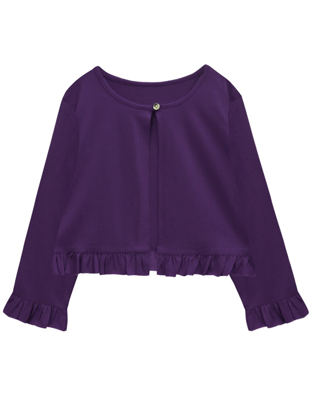 

A.T.U.N. Girls Purple Evie Jersey Pure Cotton Cardigan