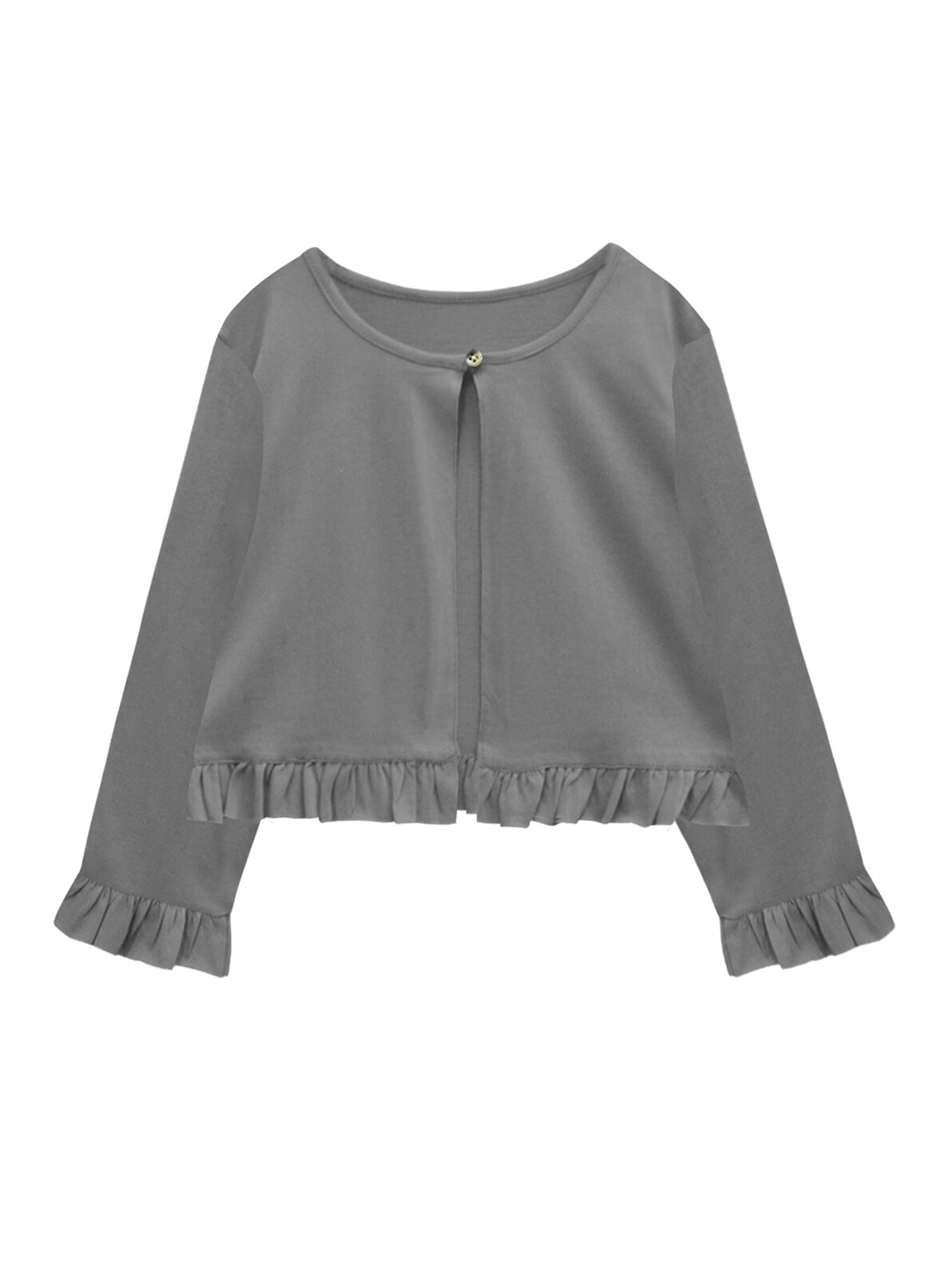 

A T U N Girls Grey Cotton Cardigan