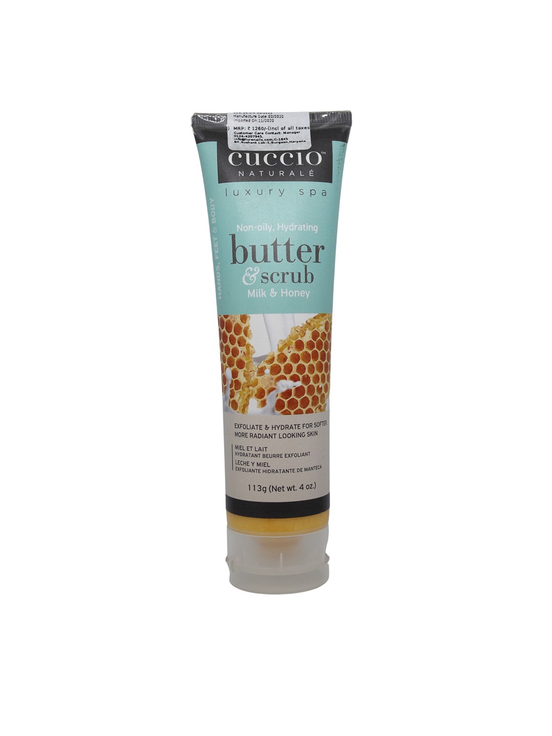 

Cuccio Milk Honey Butter & Scrub 113gm, Yellow