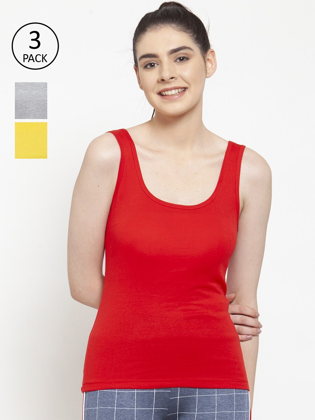 

Friskers Pack of 3 Tank Tops, Red
