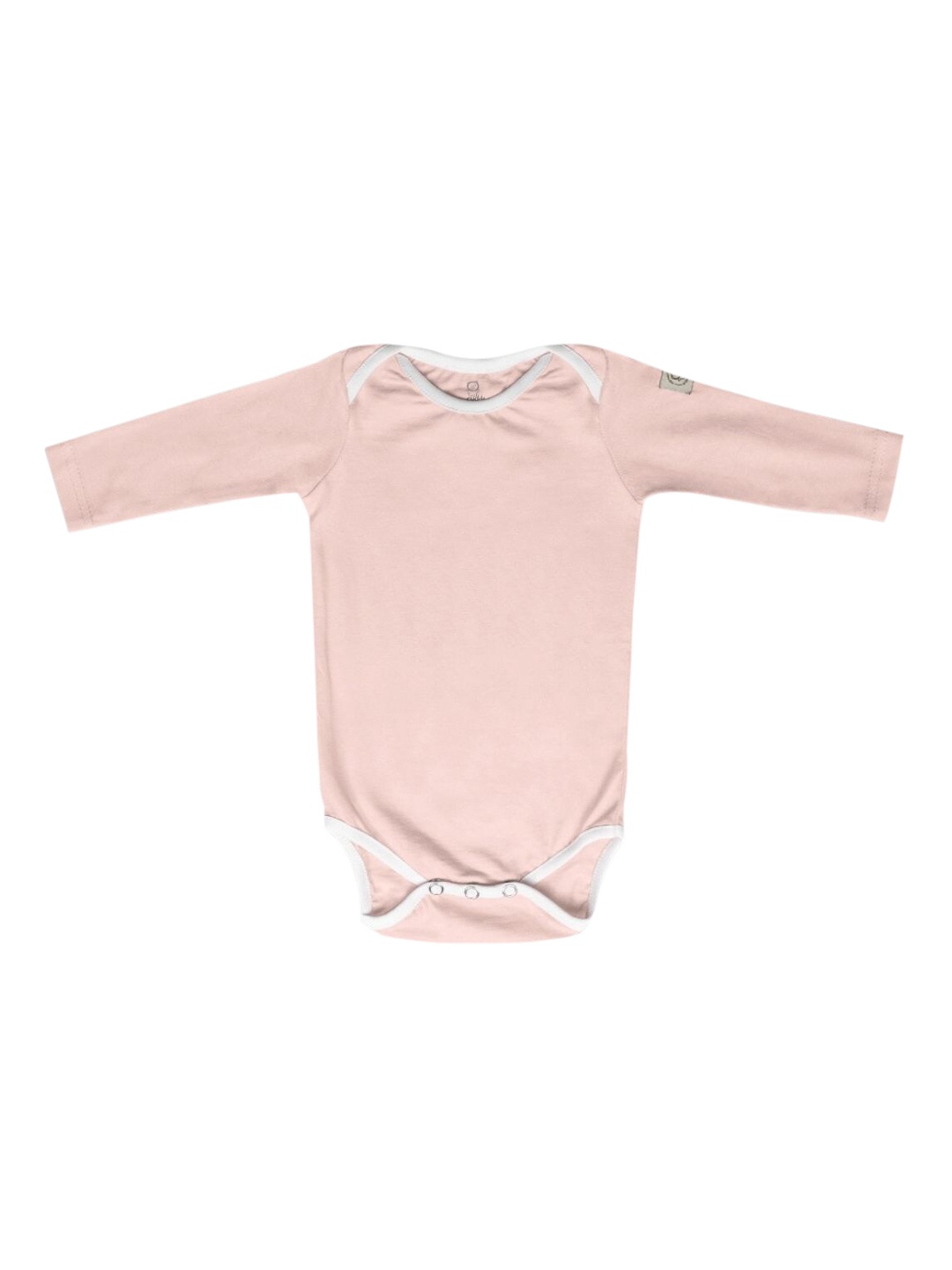 

Cuddles for Cubs Infant Kids Peach-Coloured Solid Cotton Bodysuit